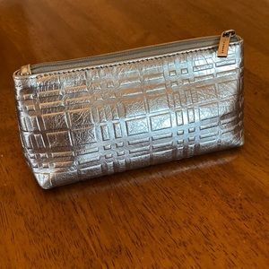 Burberry silver leather pouch